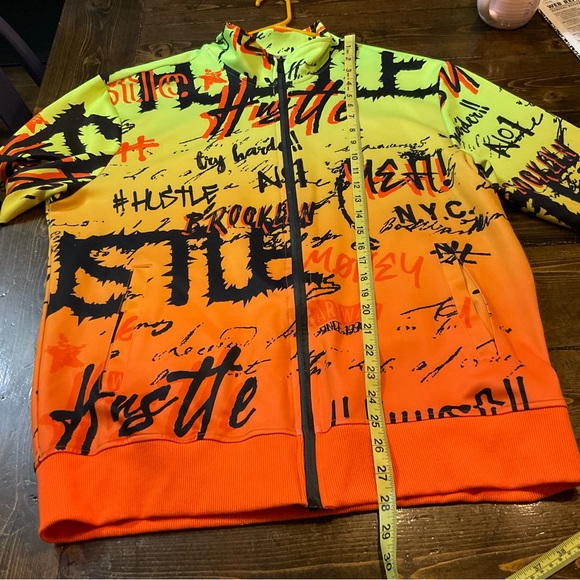 Encrypted  Neon Graffiti Hoodie - Picture 7 of 7